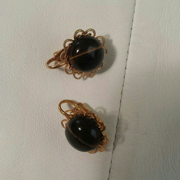 Vintage Genuine Tiger Eye & Jade 3 Piece Set - Bracelet, Earrings & Necklace - Picture 6 of 6